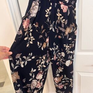 Kaileigh wide leg romper with pockets
